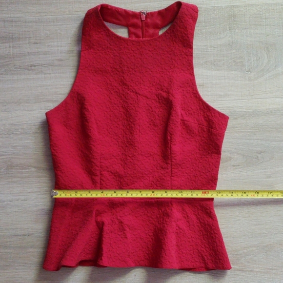 ASOS red peplum top - XS - Picture 4 of 5